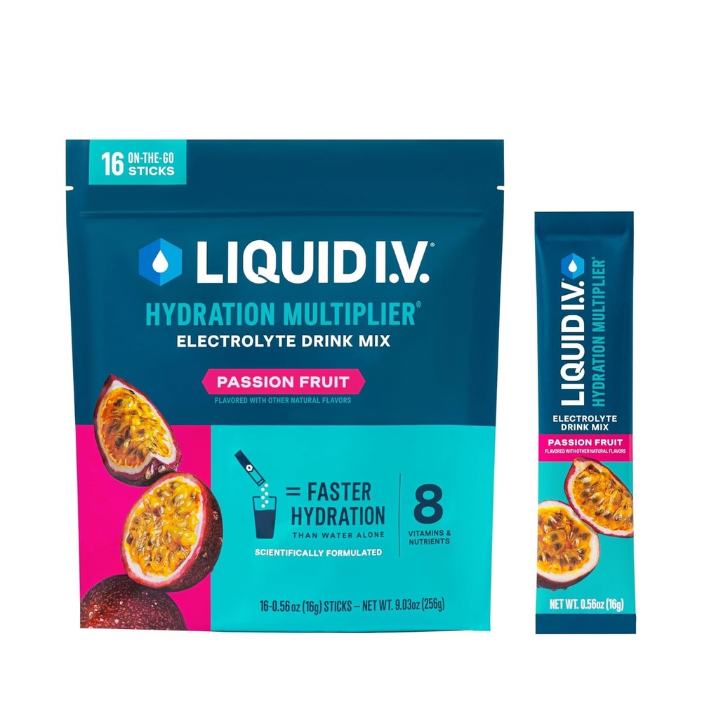 image:imageLiquid IV Hydration Multiplier Concord Grape Electrolyte Powder Drink Mix 1 Pack 16 ServingsPassion Fruit