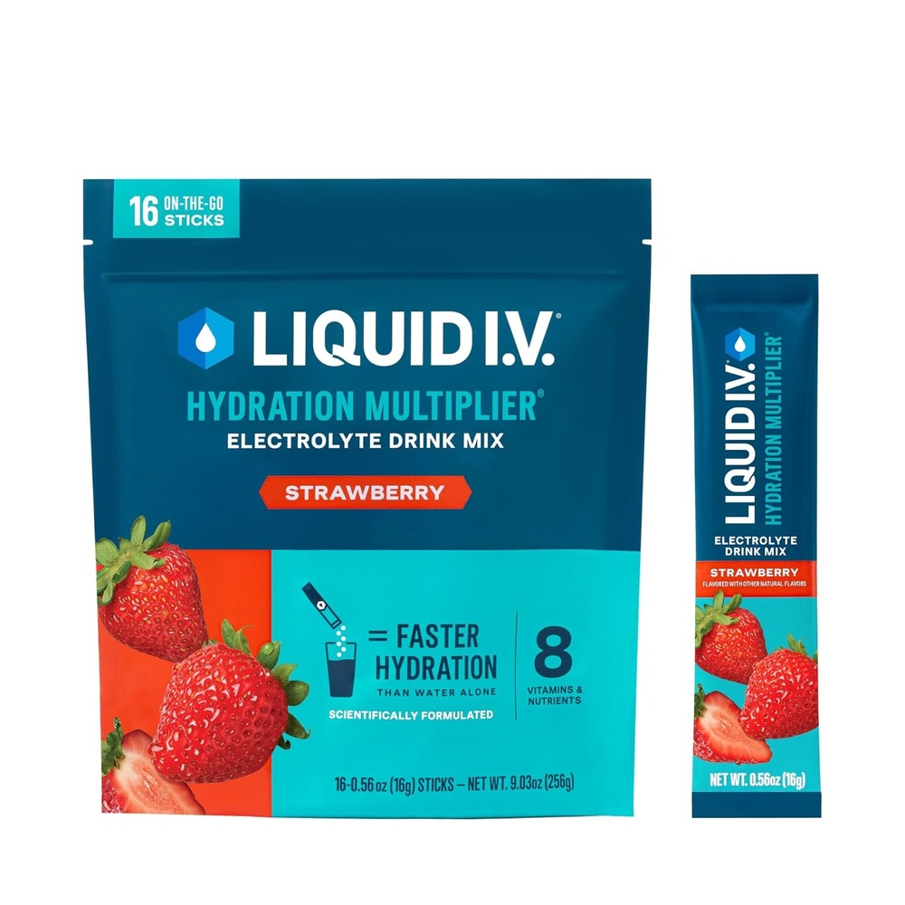 image:imageLiquid IV Hydration Multiplier  Concord Grape  Electrolyte Powder Drink Mix  1 Pack 16 ServingsStrawberry