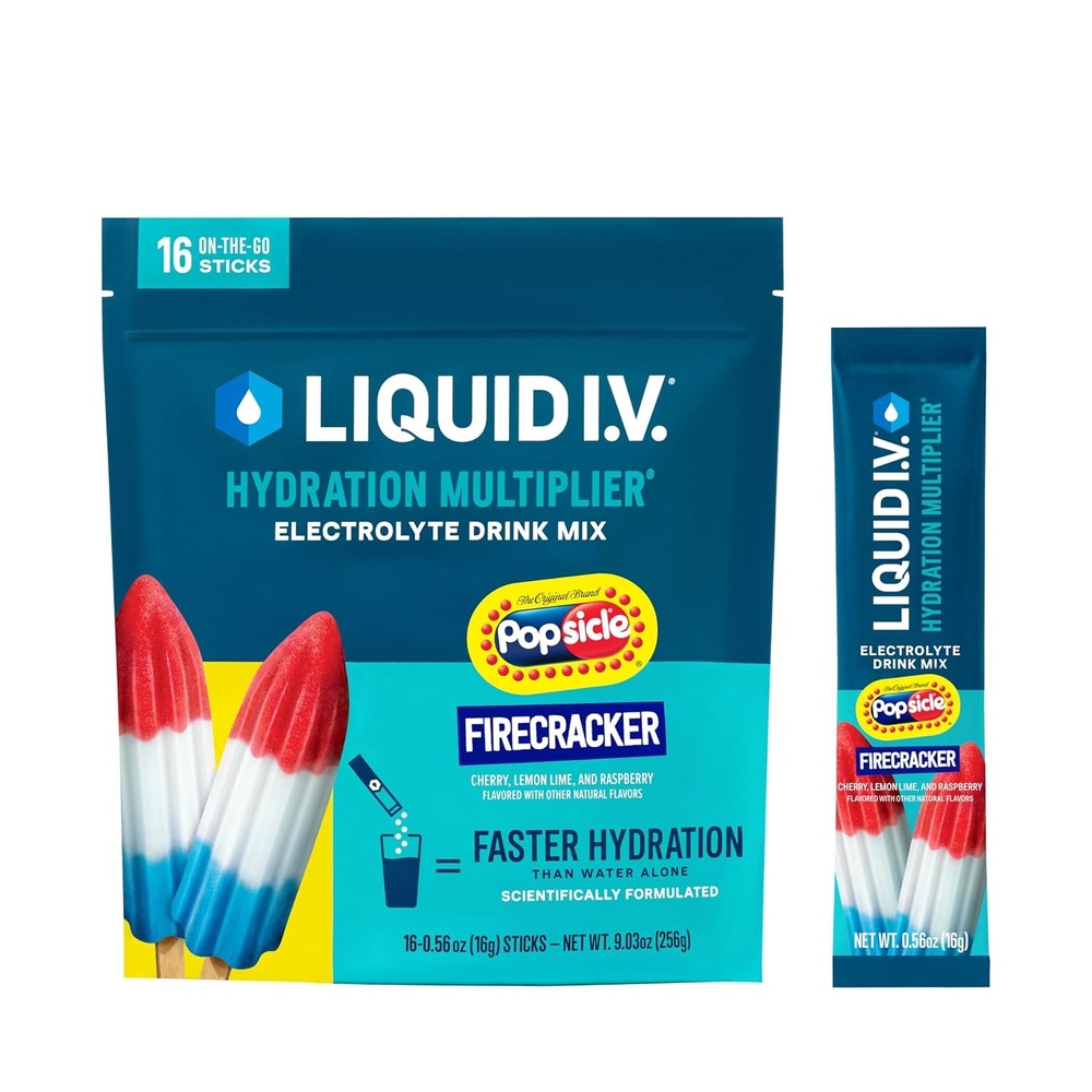 image:imageLiquid IV Hydration Multiplier  Popsicle Firecracker  Electrolyte Powder Drink Mix  1 Pack 16 Servings