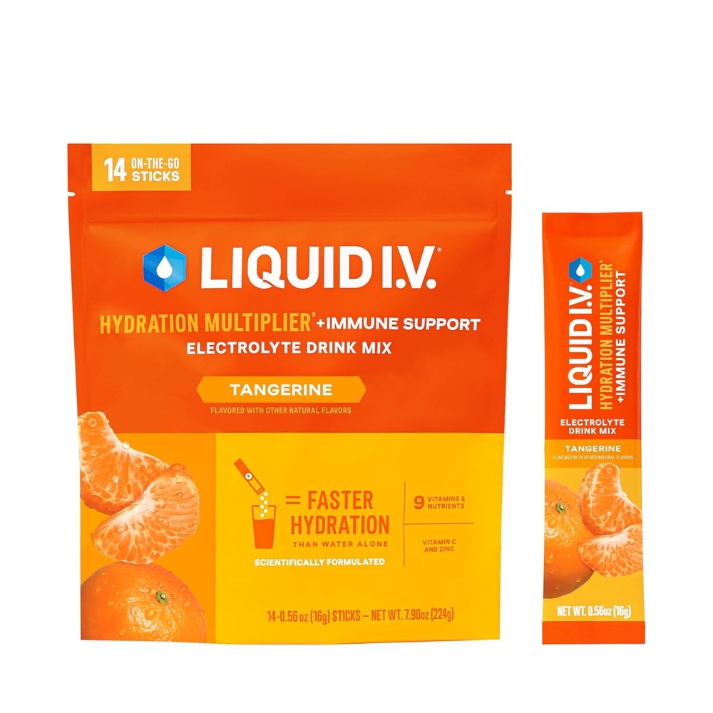 image:imageLiquid IV Hydration Multiplier Immune Support Wild Berry Blend Electrolyte Powder Drink Mix 1 Pack 14 ServingsTangerine