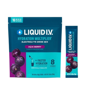 Liquid I.V.® Hydration Multiplier – Concord Grape | Electrolyte Powder Drink Mix | 1 Pack (16 Servings)(Acai Berry)