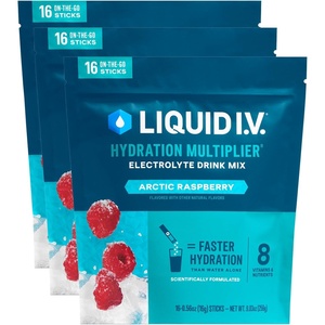 Liquid I.V.® Hydration Multiplier – Grapefruit | Electrolyte Powder Drink Mix | 3 Pack (48 Servings)(Arctic Raspberry)