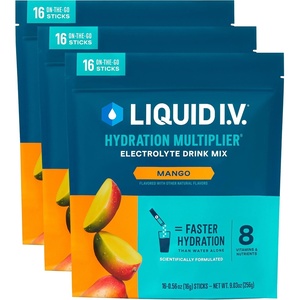 Liquid I.V.® Hydration Multiplier – Grapefruit | Electrolyte Powder Drink Mix | 3 Pack (48 Servings)(Mango)