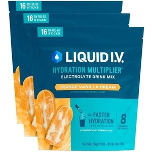 Liquid I.V.® Hydration Multiplier – Grapefruit | Electrolyte Powder Drink Mix | 3 Pack (48 Servings)(Orange Vanilla Dream)