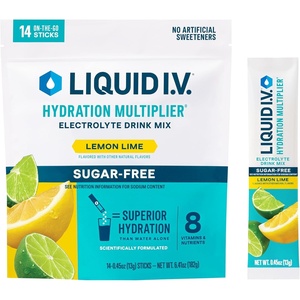 Liquid I.V.® Hydration Multiplier Sugar-Free – Raspberry Melon | Electrolyte Powder Drink Mix | 1 Pack (14 Servings)(Lemon Lime)
