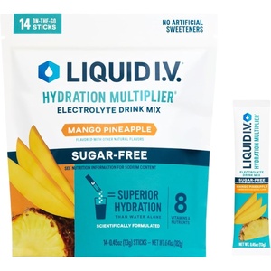 Liquid I.V.® Hydration Multiplier Sugar-Free – Raspberry Melon | Electrolyte Powder Drink Mix | 1 Pack (14 Servings)(Mango Pineapple)
