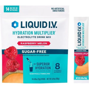 Liquid I.V.® Hydration Multiplier Sugar-Free – Raspberry Melon | Electrolyte Powder Drink Mix | 1 Pack (14 Servings)(Raspberry Melon)